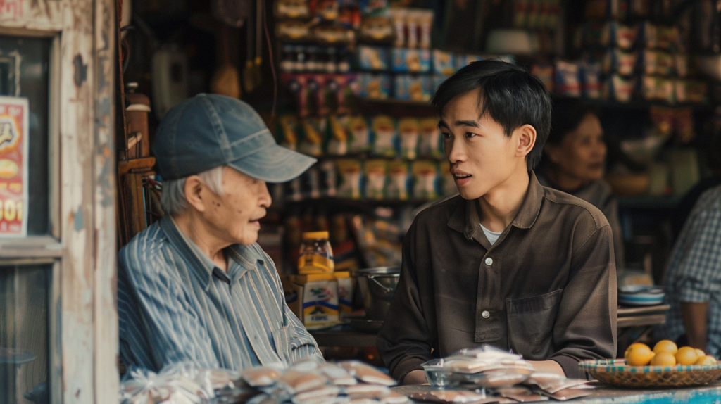 Vietnamese language and culture shown through age-based pronoun choices